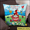 Gnome Grandma's Love Bugs Custom Pillow NLA21JAN22SH1, Gift for Grandma, Mom Pillow Humancustom - Unique Personalized Gifts 12x12in