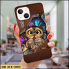 Personalized Owl Custom Name Leather Pattern Personalized Phone Case DDL04APR22VN1 Silicone Phone Case Humancustom - Unique Personalized Gifts Iphone iPhone SE 2020