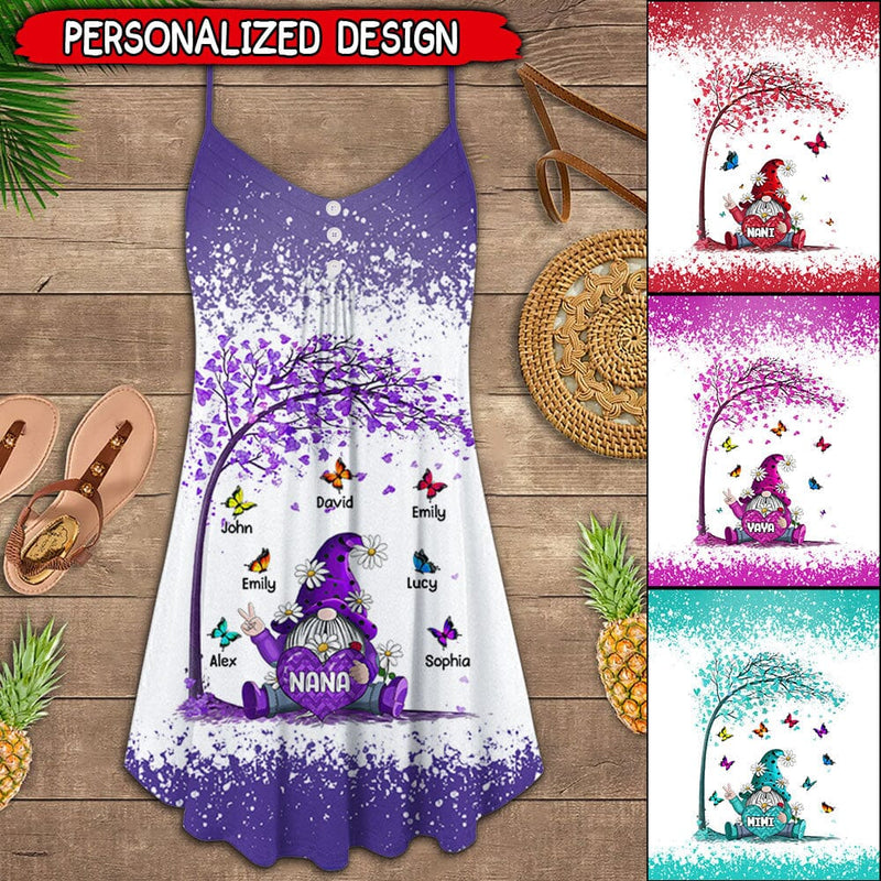 Discover Tree Gnome Grandma- Mom Loves Butterfly Kids, Gifts For Nana Auntie Mommy Personalized Summer Dress