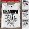 Grandpa Dad The Veteran The Myth The Legend Personalized Hands Grandkids Shirt NVL19APR22TP5 White T-shirt and Hoodie Humancustom - Unique Personalized Gifts Classic Tee White S