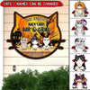 Personalized Cats Bar & Grill Halloween Cut Metal Sign Gift For Cat Lovers HTN15AUG22TP1 Metal Sign Humancustom - Unique Personalized Gifts 17.5" x 12.5"