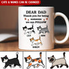 Dear Dad Thank You For Being Someone We Can Follow Happy Father's Day Custom Gift For Cat Dad White Mug DHL07JUN22NY1 White Mug Humancustom - Unique Personalized Gifts Size: 11OZ