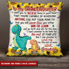I Want You To Believe Deep In Your Heart Dinosaur Sunflower Gift For Granddaughter Grandson Personalized Pillow DHL02JUL22NY1 Pillow Humancustom - Unique Personalized Gifts 12x12in