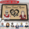 Home Sweet Home Family Old Couple Valentine‘s Day Gift For Married Couples Custom Doormat DDL11JAN22TP3 Doormat Humancustom - Unique Personalized Gifts Small (40 X 50 CM)