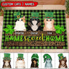 Home Sweet Home St.Patrick's Day Custom Gift For Cat Mom Cat Dad Doormat DHL08FEB22TP1 Doormat Humancustom - Unique Personalized Gifts Small (40 X 50 CM)