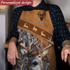 Deer Hunting Leather Pattern Personalized Apron KNV22MAR22XT1 Apron Humancustom - Unique Personalized Gifts Measures 27" x 30"