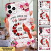 Memorial Cardinal, A Big Piece Of My Heart Lives In Heaven Personalized Phone case DDL22MAR22CT1 Silicone Phone Case Humancustom - Unique Personalized Gifts Iphone iPhone SE 2020