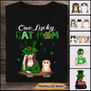 One Lucky Cat Mom Custom Irish Girl and Her Cats Shirt NLA22FEB22VA2 Black T-shirt and Hoodie Humancustom - Unique Personalized Gifts Classic Tee Black S