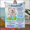Christmas Gift for Grandson from Grandma Koala Personalized Blanket PM17AUG22XT10 Fleece Blanket Humancustom - Unique Personalized Gifts Medium (50x60in)