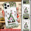 Personalized Flower And Butterflies Gnome Grandma Phone case NVL15MAR22TP2 Silicone Phone Case Humancustom - Unique Personalized Gifts Iphone iPhone SE 2020