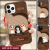 Personalized Cat Mom Puppy Pet Cats Lover Texture Leather Phone case NVL10FEB22TT1 Silicone Phone Case Humancustom - Unique Personalized Gifts Iphone iPhone SE 2020