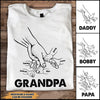 Grandpa, Papa, Daddy Hands Print Personalized T-Shirt and Hoodie KNV15JUN22VA1 White T-shirt and Hoodie Humancustom - Unique Personalized Gifts Classic Tee White S