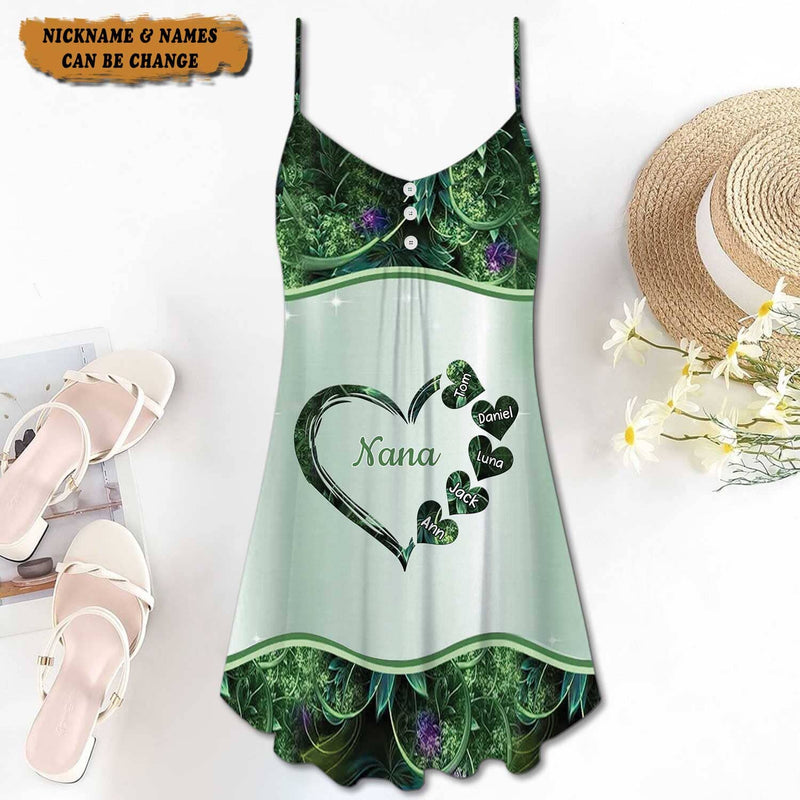 Discover Hearts Grandma Nana Mommy Personalized Summer Dress