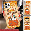 Cat Mom Fall Pumpkin Custom Gift For Cat Mom Silicone Phone Case NTH23JUL22NY1 Silicone Phone Case Humancustom - Unique Personalized Gifts Iphone iPhone 13