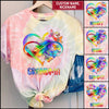 Grandma Grandkids Infinity Love Family Heart Butterflies Rainbow Personalized 3D T-Shirt BSH04OCT22TT2 3D T-shirt Humancustom - Unique Personalized Gifts Unisex Tee S