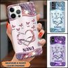 Grandma, Nana, Mimi Love Butterfly Heart Infinity Personalized Color Phone Case KNV07JUN22VA1 Glass Phone Case Humancustom - Unique Personalized Gifts Iphone iPhone 13