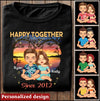 Happy Together Since Romantic Heart Sunset View Custom Gift For Couple Lovers Husband Wife T-shirt DHL16JUN22XT3 Black T-shirt and Hoodie Humancustom - Unique Personalized Gifts Classic Tee Black S