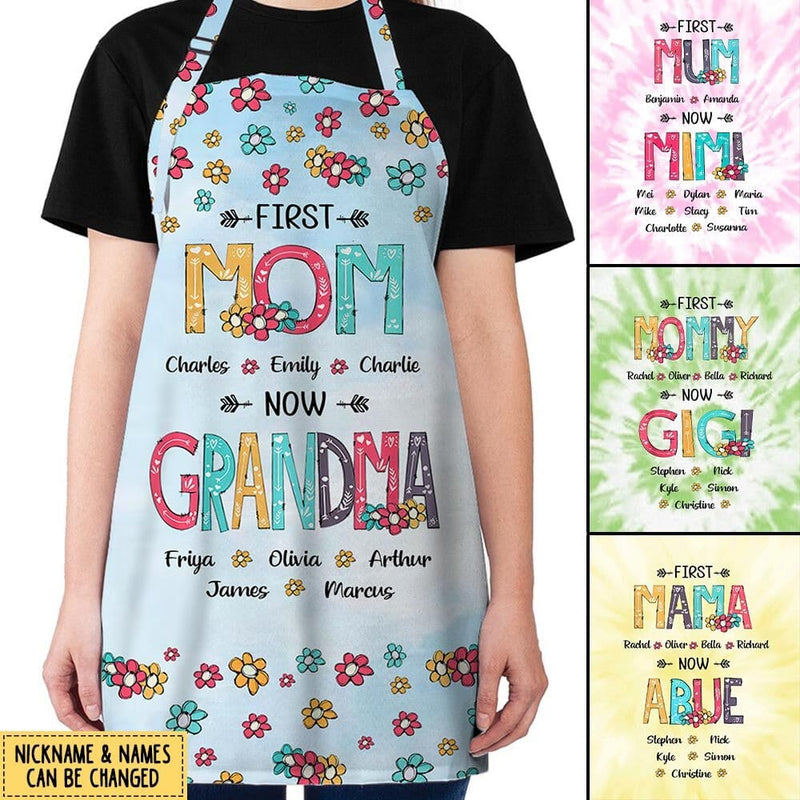 Discover First Mom Now Grandma Personalized Grandma Apron
