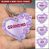 Grandma- Mom Violet Heart Kids Mother's Day Personalized Acrylic Keychain DDL18MAY22TT3 Acrylic Keychain Humancustom - Unique Personalized Gifts 4.5x4.5 cm