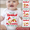 Xmas Baby Funny I'm Not Spoiled My Grandma Loves Me Family Newborn Christmas Gift Baby Onesie HLD26SEP22VA1 Baby Onesie Humancustom - Unique Personalized Gifts Size 6 Month
