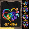Grandma Grandkids Infinity Love Family Mother's Day Gift Heart Rainbow Tshirt HLD18APR22TT2 Black T-shirt and Hoodie Humancustom - Unique Personalized Gifts Classic Tee Black S