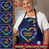Personalized Grandma's Kitchen Hand Heart Grandkids Apron NVL25MAR22TP1 Apron Humancustom - Unique Personalized Gifts Measures 27" x 30"