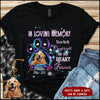 Upload Photo Pet Loss Dog Mom You Left Pawprints On My Heart Forever Puppy In Heaven Memorial Tshirt HLD29JUN22VA3 Black T-shirt Humancustom - Unique Personalized Gifts S Black