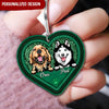 Pet Puppy Heart Gift For Dog Lover LEATHER PATTERN Personalized Wood Keychain LPL21FEB22NY1 Custom Wooden Keychain Humancustom - Unique Personalized Gifts 4.5x4.5 cm