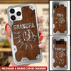 Personalized Grandpa with Grandkids Hand to Hands Phone case NVL01APR22TP5 Silicone Phone Case Humancustom - Unique Personalized Gifts Iphone iPhone 14