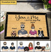 Dog Lovers You & Me And The Dogs Personalized Custom Doormat DDL05JAN22TT2 Doormat Humancustom - Unique Personalized Gifts Small (40 X 50 CM)