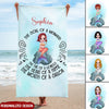 Custom Mermaid Chibi The Fire Of A Lioness The Heart Of A Hippie Summer Gift Beach Towel HLD20MAY22NY1 Beach Towel Humancustom - Unique Personalized Gifts 70x145cm