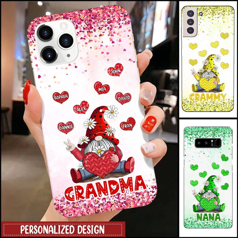 Grandma, Nana Gnome Valentine's Day Phone Case, Grandmother Gift NLA13 -  HumanCustom - Unique Personalized Gifts Made Just for You
