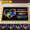 Customized Grandma Doormat Funny Grandkids Welcome Others Tolerated Mothers Day Familia Gift Personalized Doormat HLD23JUL22TT1 Doormat Humancustom - Unique Personalized Gifts Small (40 X 50 CM)