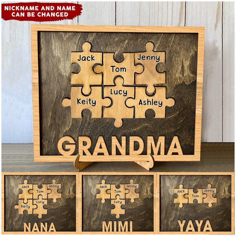Discover Grandma , Mimi, Nana Love Grandkids Personalized Wood Plaque