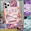 Sparkling Grandma- Mom Infinity Butterfly Kids Glass Phone case NVL13JUL22TT4 Glass Phone Case Humancustom - Unique Personalized Gifts Iphone iPhone 13