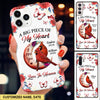 Memorial Cardinal Dad & Mom, A Big Piece Of My Heart Lives In Heaven Personalized Phone case DDL31MAR22CT1 Silicone Phone Case Humancustom - Unique Personalized Gifts Iphone iPhone SE 2020