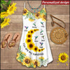 Sunflower Hummingbird Grandma with Grandkids You are my sunshine Personalized Summer Dress NLA20JUN22XT1 Summer Dress Humancustom - Unique Personalized Gifts S