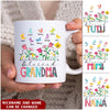 Blessed Grandma Flower Butterfly Custom Gift For Grandma Mug DHL20APR22DD1 White Mug Humancustom - Unique Personalized Gifts Size: 11OZ