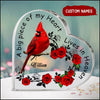A Big Piece Of My Heart Lives In Heaven Cardinal Memory Personalized Heart Acrylic Plaque KNV28APR22VA1 Acrylic Plaque Humancustom - Unique Personalized Gifts S (10cm)