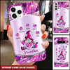 Sparkling Pink Gnome Grandma with Grandkids Personalized Phone case NLA15JUN22NY3 Glass Phone Case Humancustom - Unique Personalized Gifts Iphone iPhone 13