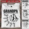 Personalized Grandpa with Grandkids Hand to Hands Shirt NVL31MAR22TP1 White T-shirt and Hoodie Humancustom - Unique Personalized Gifts Classic Tee White S
