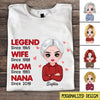Legend Wife Mom Grandma Personalized Custom T-shirt DDL07FEB22SH1 White T-shirt Humancustom - Unique Personalized Gifts 2XL White