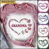 Sparkling Grandma - Mom With Sweet Heart Kids, Multi Colors Personalized 3D T-Shirt BSH04OCT22TT1 3D T-shirt Humancustom - Unique Personalized Gifts Unisex Tee S