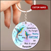 Sometimes You Forget You're Awesome So This Is Your Reminder Hummingbird Custom Gift For Grandma Grandkid Acrylic Keychain DHL01JUN22VA2 Stainless Steel Keychain Humancustom - Unique Personalized Gifts 2.5in x 1.5in