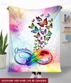 Grandma Blessed Butterfly Fleece Blanket ntk22jul21tt1 TT Fleece Blanket Humancustom - Unique Personalized Gifts Medium (50x60in)