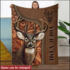 Deer Hunting Leather Pattern Personalized Blanket DDL20APR22CT1 XT Fleece Blanket Humancustom - Unique Personalized Gifts Medium (50x60in)