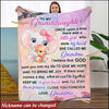 Christmas Gift for Granddaughter from Grandma Elephant Teddy Bear Personalized Blanket PM16AUG22XT1 Fleece Blanket Humancustom - Unique Personalized Gifts Medium (50x60in)