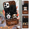 Dog Mom Puppy Pet Dogs Lover Texture Leather Paw Personalized Phone Case BSH05SEP22VA1 Silicone Phone Case Humancustom - Unique Personalized Gifts Iphone iPhone 13