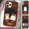 Personalized Cat Mom Cute Pet Kittens Lover Leather Paw Pattern Phone Case BSH04OCT22VA1 Silicone Phone Case Humancustom - Unique Personalized Gifts