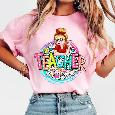 Pretty Doll Teacher Personalized White T-shirt and Hoodie Awesome Teacher's Day Gift CTL02MAY24TT1